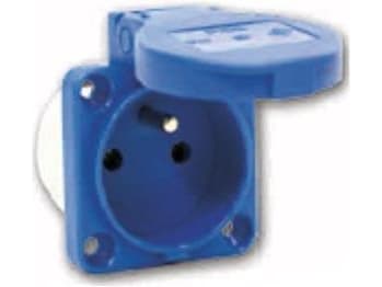 PCE Panel socket 10/16A 2P + Z 230V IP54 blue with box (104-0hp)