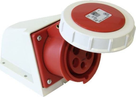 PCE Fast uttag 32A 5P 400V röd IP67 (1252-6p)