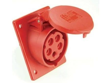 PCE Panel socket 16A 3P 400V 80 x 97 red IP44 (413-9)