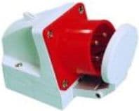 PCE Receiver plug with a flap 16A 5P 400V red IP44 (515-6d)