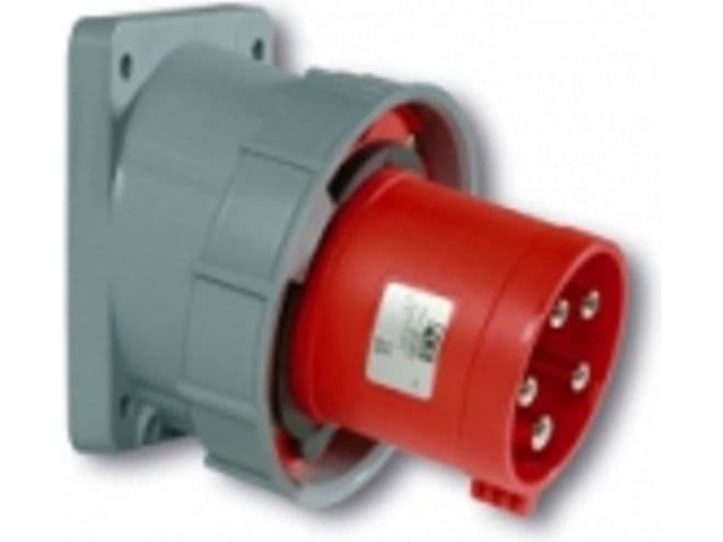 PCE Slanted panel plug 63A 5P 400V red IP67 POWER TWIST (735-6)