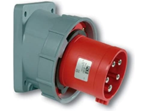 PCE Slanted panel plug 125A 5P 400V red IP67 POWER TWIST (745-6)