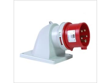 PCE Right angle panel plug 5P 32A 400V red (77725-6)