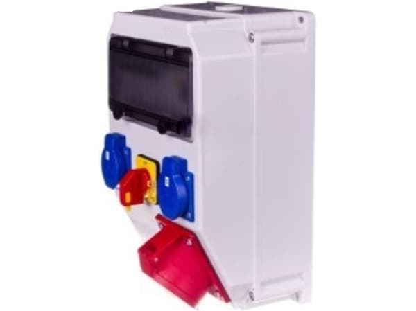 PCE ADAMS kiinteä jakokeskus 32A/5PxB 2GSx2B FI40 R.0-1-32A IP44 (9036320W)