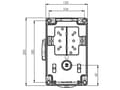 Miniatyrbild 3 av 3: PCE Permanent uttag med strömbrytare Combo-Pol 32A 400V 3P+Z+N IP44 96062540W