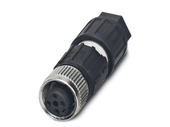 Phoenix Contact 1641688, M12, Sort, Rustfritt stål, Zink, Nickel, IP67, 125 V
