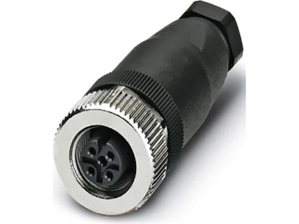 Phoenix Contact 1662968, M12, Sort, Rustfritt stål, Zink, Nickel, IP67, 60 DC, 48 AC