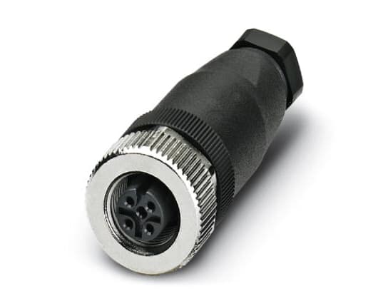 Phoenix Contact 1662968, M12, Sort, Rustfritt stål, Zink, Nickel, IP67, 60 DC, 48 AC