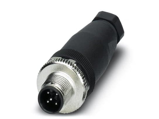 Phoenix Contact 1663116, M12, Sort, Metallisk, Nickel, IP67, 4 A, -40 - 85 °C