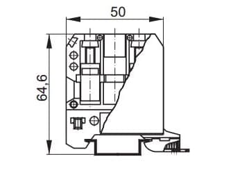 Rom Gjenget skinnekobling ZG-G35/TS35 blå A11-1636