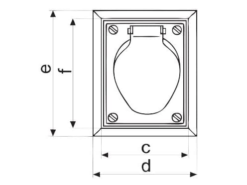 Polam Naklo Socket 16A 3P + N + Z IP44 insulated p/t 220/380V 2622-420