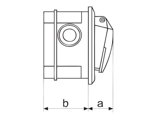 Polam Naklo Socket 16A 3P + N + Z IP44 insulated p/t 220/380V 2622-420