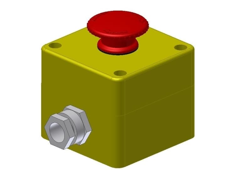 Promet Yellow control pendant with red hand button WO-KASETA KM-S1