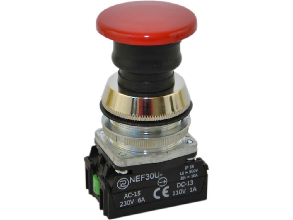 Promet Control button 30mm red 1Z 1R with self return (W0-NEF30-UD XY C)