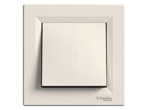 Schneider Electric Asfora enkel skruvterminalbrytare Creme grå EPH0100323
