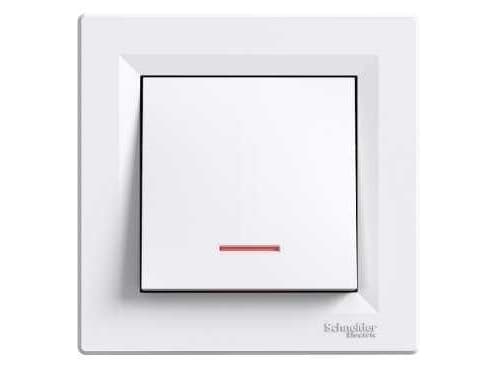 Schneider Electric Asfora enkel strömbrytare med belysning vit EPH1400121
