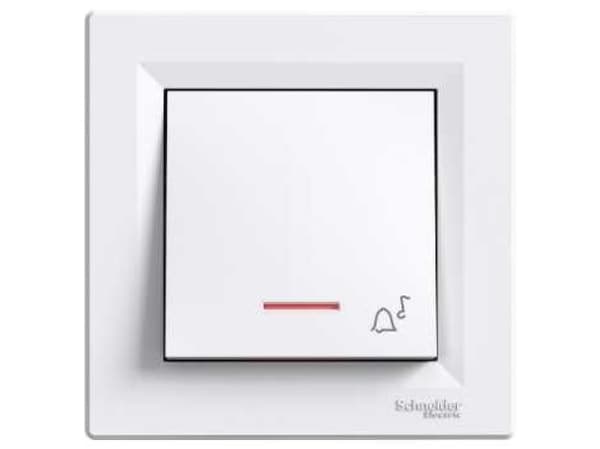 Schneider Electric Belyst klockknapp Asfora vit - EPH1700121
