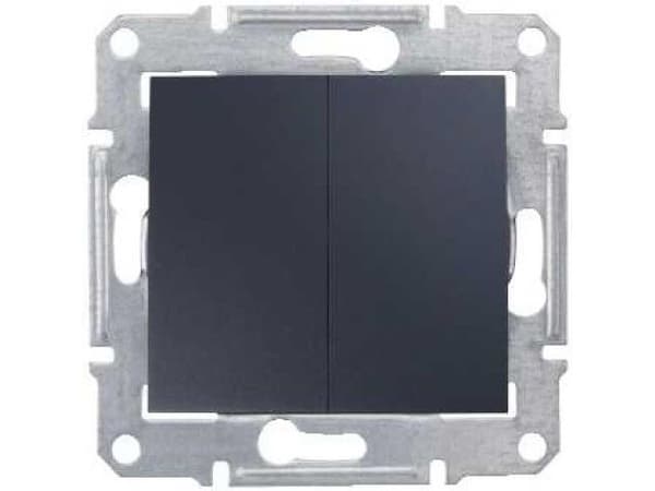 Schneider Electric Sedna dubbel ljusströmbrytare IP44 grafit (SDN0300470)