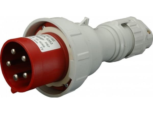 SEZ Kannettava pistoke 5P 63A 400V punainen IP67 (IVGN 6353)