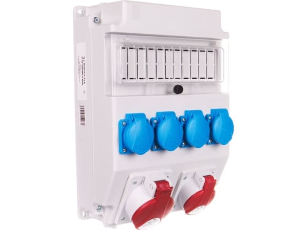 SEZ Jakokeskus 1x32A 5P/ 1x16A 5P 4x250V ikkuna IP54 ROS (11/X-21)