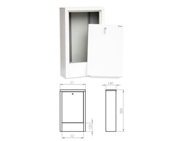 SiGMA-Li Wall mounted cabinet, 12 sections - SZN-5