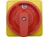 Spamel Cam switch 63A switch disconnector 0-1 3-pole panel mounting front closed yellow/red - SK63-2.8211P08