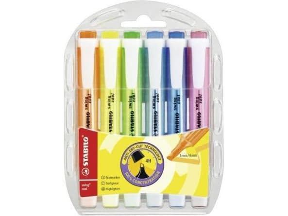 Stabilo Swing Cool highlighter sæt 6stk