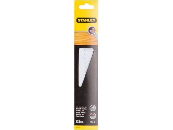 Stanley STA21232-XJ, Puukkosahanterä, Puu, Runsashiilinen teräs (HCS), Musta, Harmaa, 22,8 cm, 2 kpl