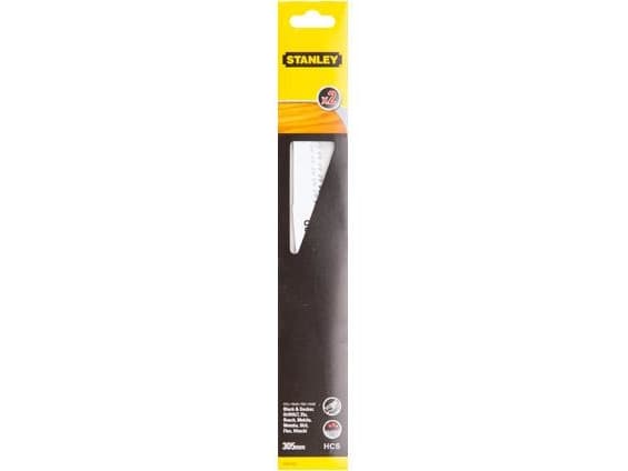 Stanley STA21252-XJ, Sticksågsblad, Plast, Trä, Plywood med träkärna, Stål med hög kolhalt (HCS), Svart, Grå, 30,5 cm, 2 styck