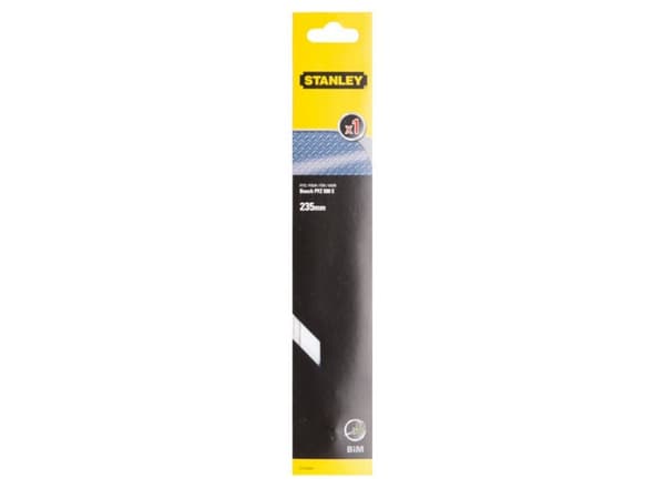 Stanley STA22142-XJ, Sticksågsblad, Gjuten aluminium, Metall, Icke-järnmetaller, Plast, Bimetall, Svart, Grå, 22,8 cm, 2 styck