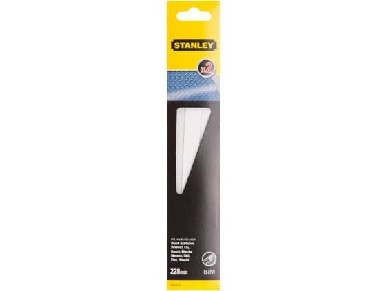 Stanley STA22142-XJ, Sticksågsblad, Gjuten aluminium, Metall, Icke-järnmetaller, Plast, Bimetall, Svart, Grå, 22,8 cm, 2 styck