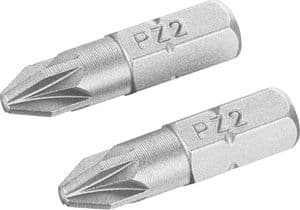 Stanley STA61041-XJ, 2 stykker, Pozidriv, PZ2, 25 mm, Sekskantet