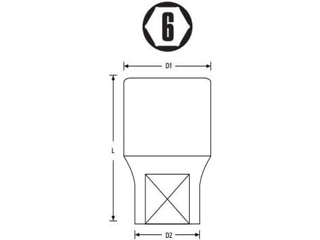 Stanley Hexagonal socket 3/8 "17mm (STMT72925-8B)