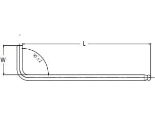 Stanley L-typ 8mm insexnyckel med kula 6st (STMT94108-8)