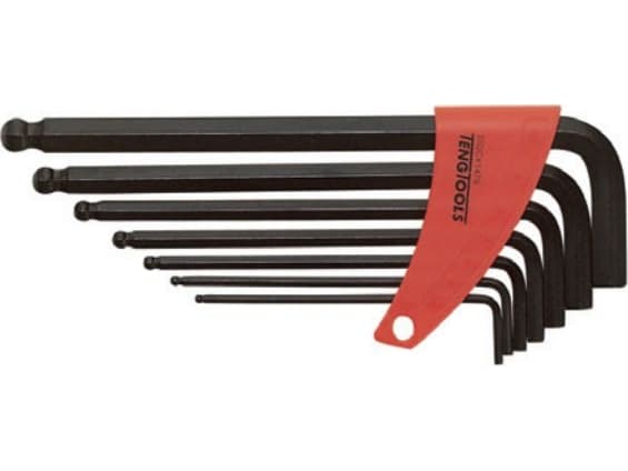 Teng Tools kuusiokoloavaimet tyyppi L 2,5 - 10mm kuulapää 7kpl (109550103)