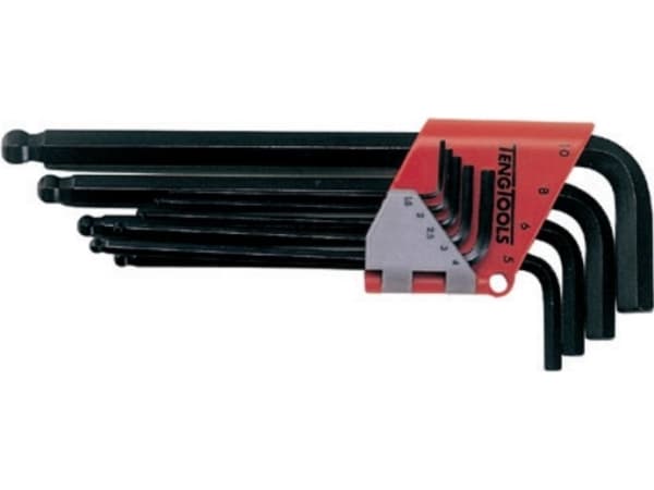 Teng Tools kuusiokoloavaimet tyyppi L 5/64 - 3/8" kuulalla 9kpl (112260203)
