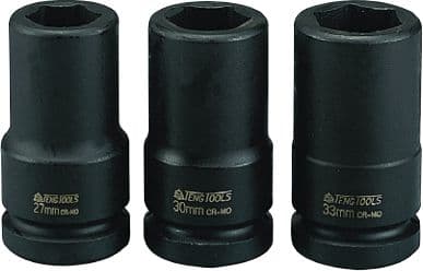 Teng Tools 3/4" 27mm långa 6-punkts slaghylsor (114890304)