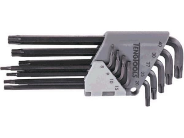 Teng Tools Torx L-nøkler type L T8 - T40 med hull 9 stk. (116600107)