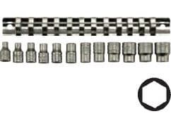 Teng Tools kuusiokolo 1/4" 4-13mm 12kpl (117070102)