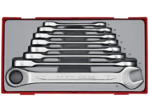 Teng Tools spärrnyckel kombinationsnyckel 8 - 19mm 8st (166720102)