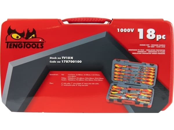 Teng Tools Set of pliers and screwdrivers 1000V 18 pcs. (17870-0100)