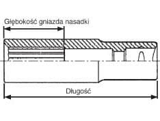 Teng Tools 1/2" kuusikulmainen hylsy 15mm pitkä (2573-2207)