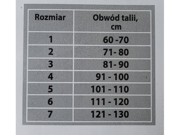 TOROS-GROUP Postoperativt belte med avstivningsskinner, porøst - Høy 24 cm størrelse 7 - 150P(b)-5