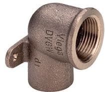 Viega Vinkel med väggbeslag 15mmx1/2" (100223)