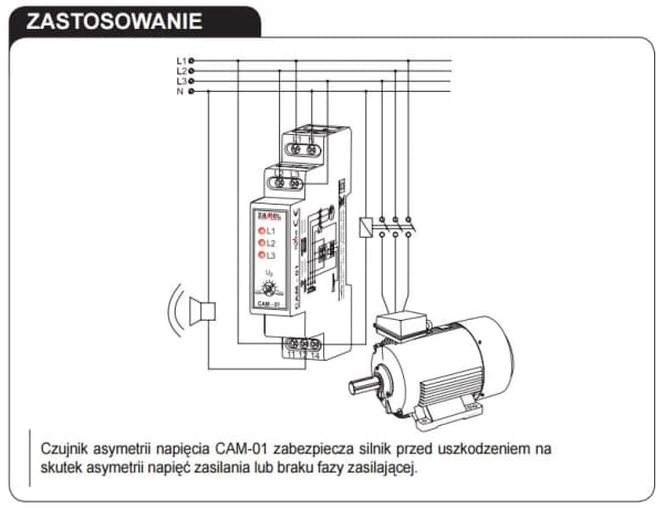 Zamel Faz 230/400V AC CAM-01 epäsymmetria-anturi 230/400V AC