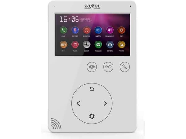 Zamel Videomonitor med berøringsknapper 4,3 tommer hvit VP-817W (ENT10000408)