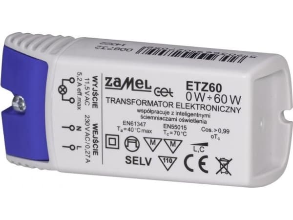 Zamel Elektroninen muuntaja 230/11.5V 0-60W ETZ60 (LDX10000042)