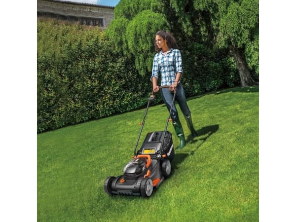 WORX WG743E - Batteridriven gräsklippare - 20V - Klippbredd: 40 cm. - Inkl. 2 x 4 Ah batterier och laddare