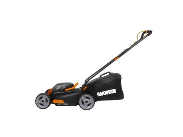 WORX WG743E - Batteridriven gräsklippare - 20V - Klippbredd: 40 cm. - Inkl. 2 x 4 Ah batterier och laddare