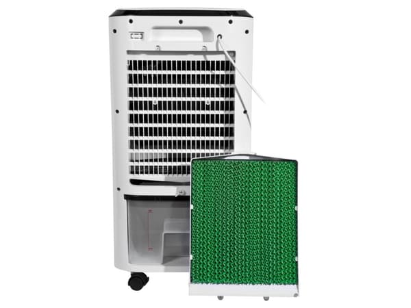 Activejet Selected KS-1065BPJ, Kannettava haihduttava ilmanjäähdytin, Valkoinen, 4 renkaita, Painikkeet, Langaton, CE, 10 L
